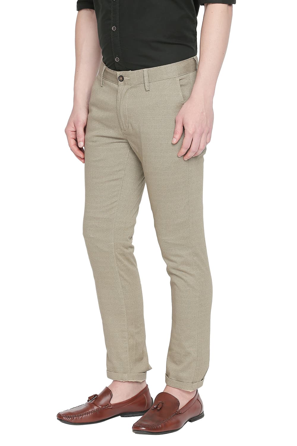 BASICS TAPERED FIT STRETCH TROUSER