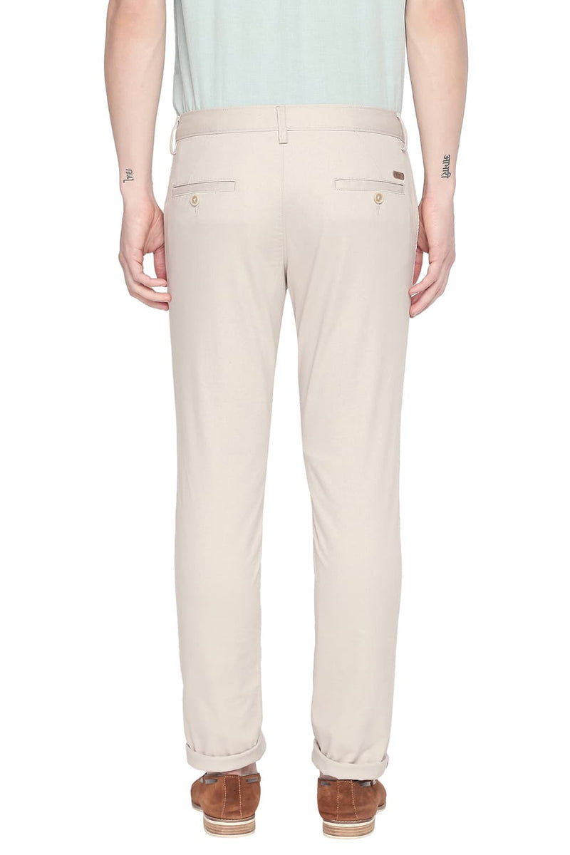 BASICS TAPERED FIT STRETCH TROUSER