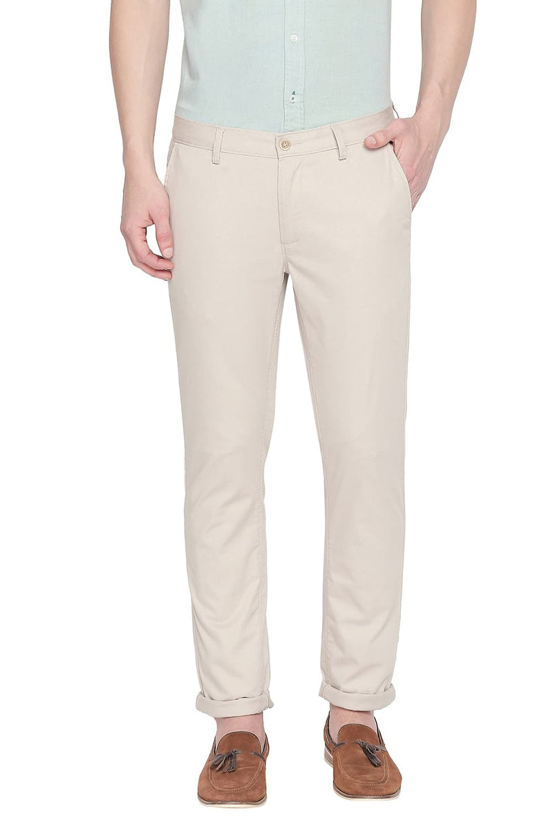 BASICS TAPERED FIT STRETCH TROUSER