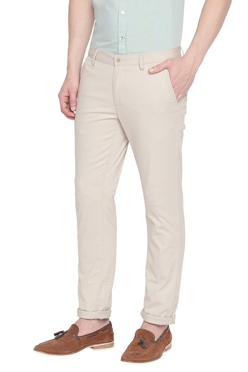 BASICS TAPERED FIT STRETCH TROUSER