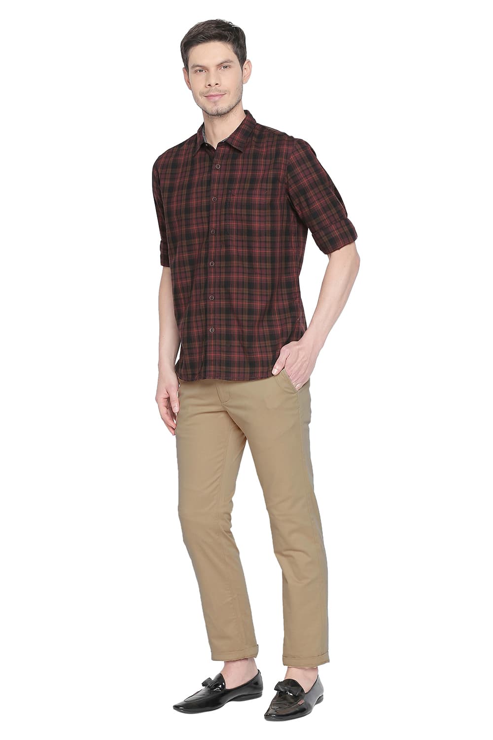 BASICS SLIM FIT STRETCH TROUSER