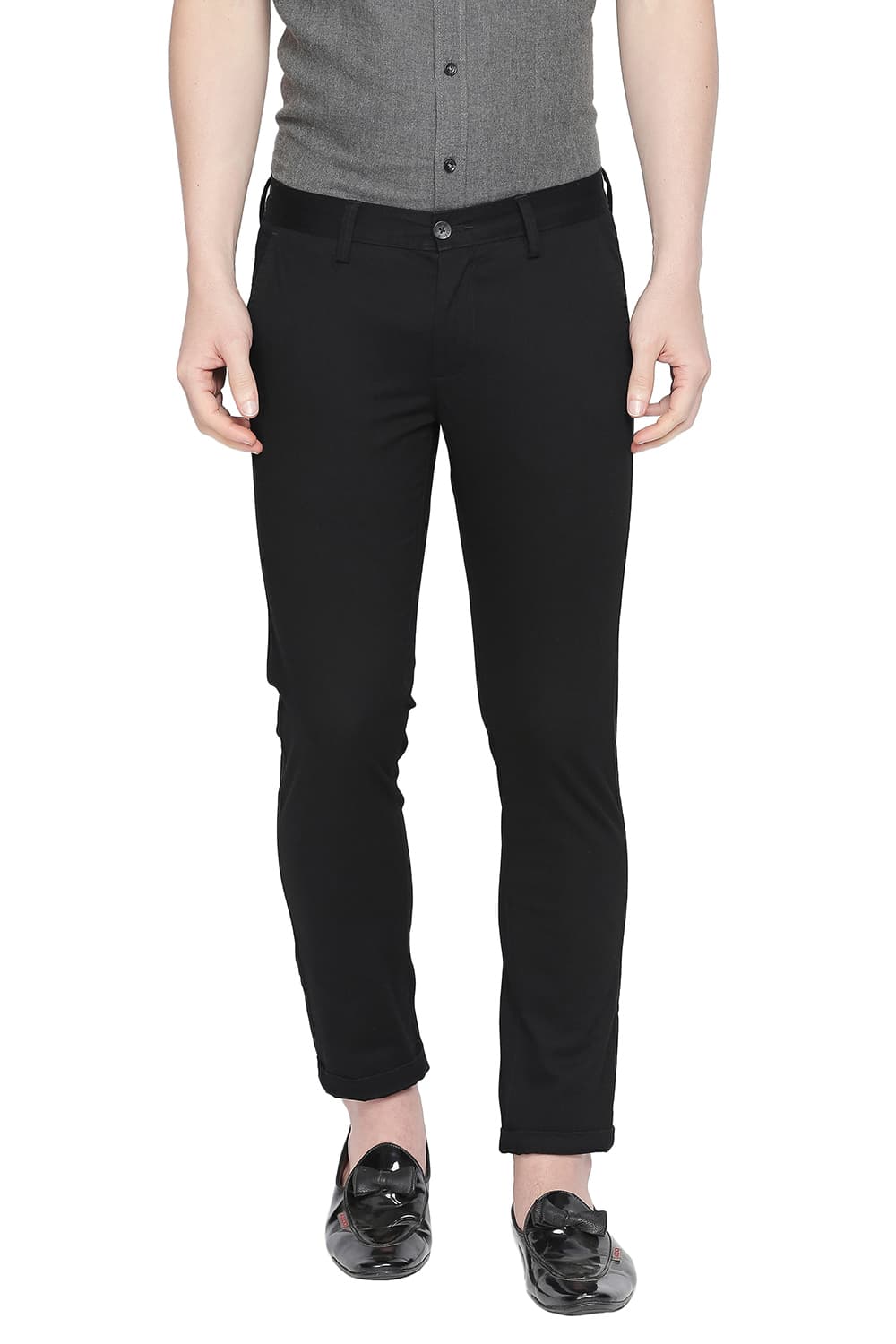 BASICS TAPERED FIT STRETCH TROUSER