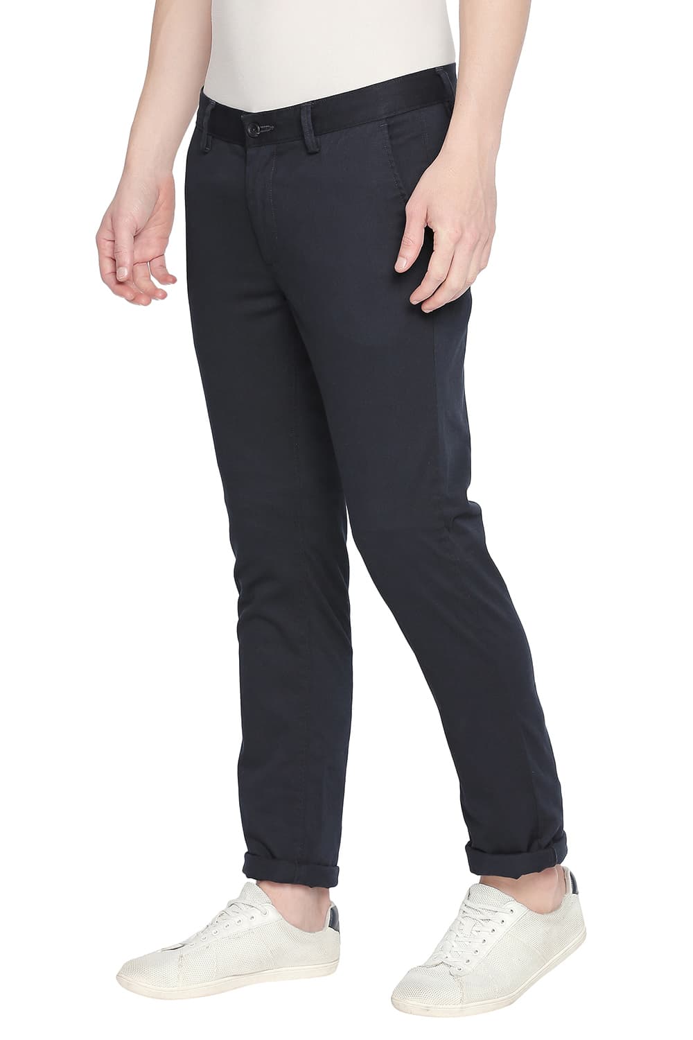 BASICS TAPERED FIT STRETCH TROUSER