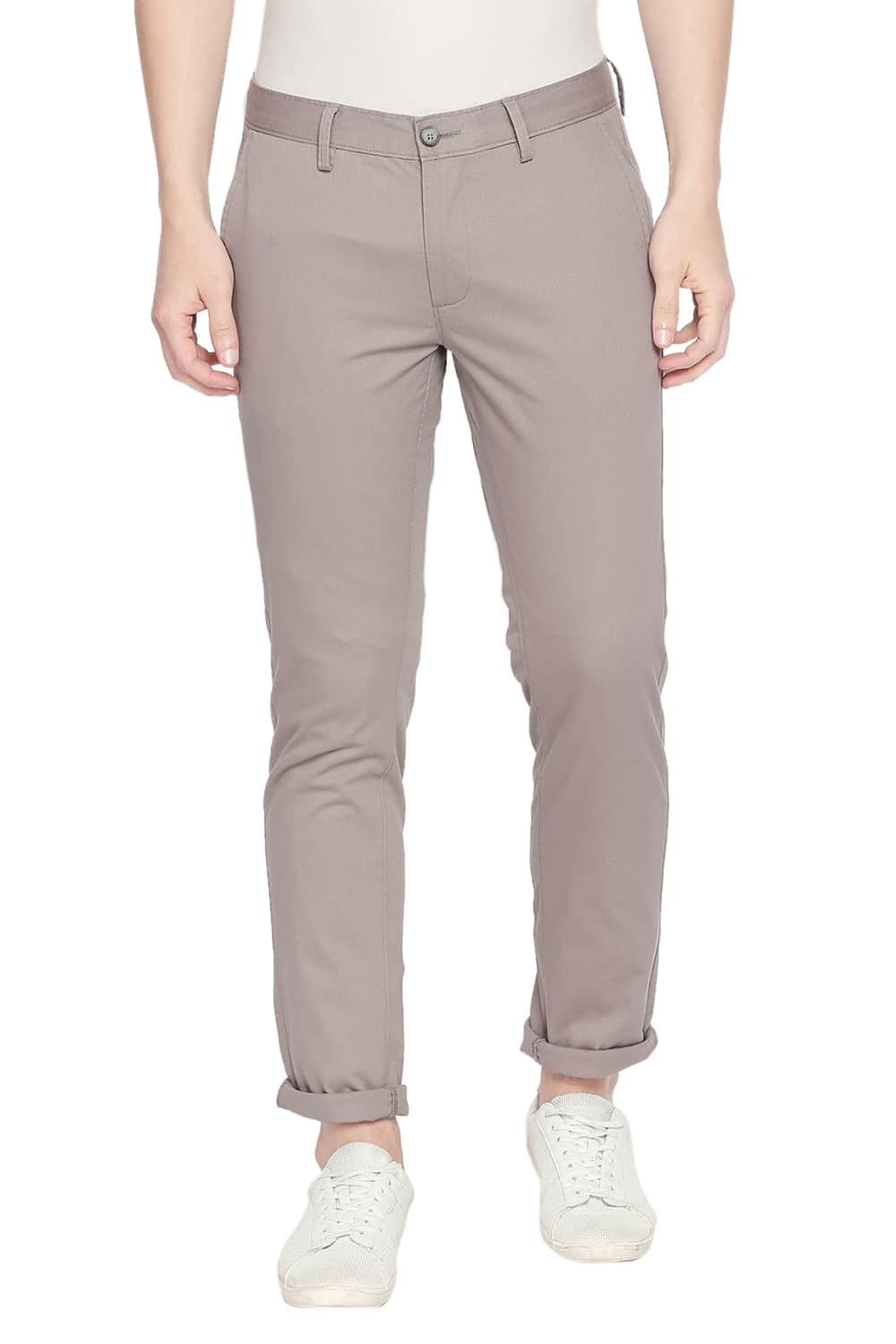 BASICS TAPERED FIT STRETCH TROUSER