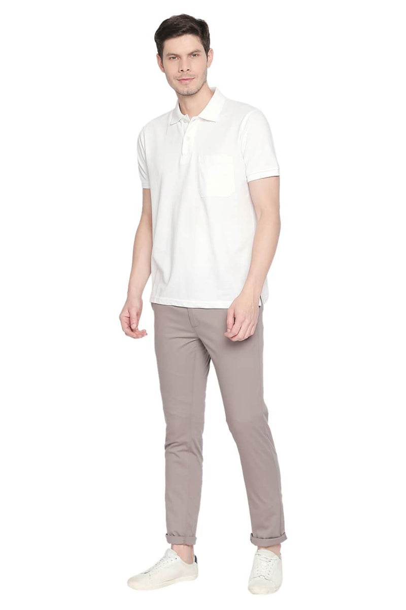 BASICS TAPERED FIT STRETCH TROUSER