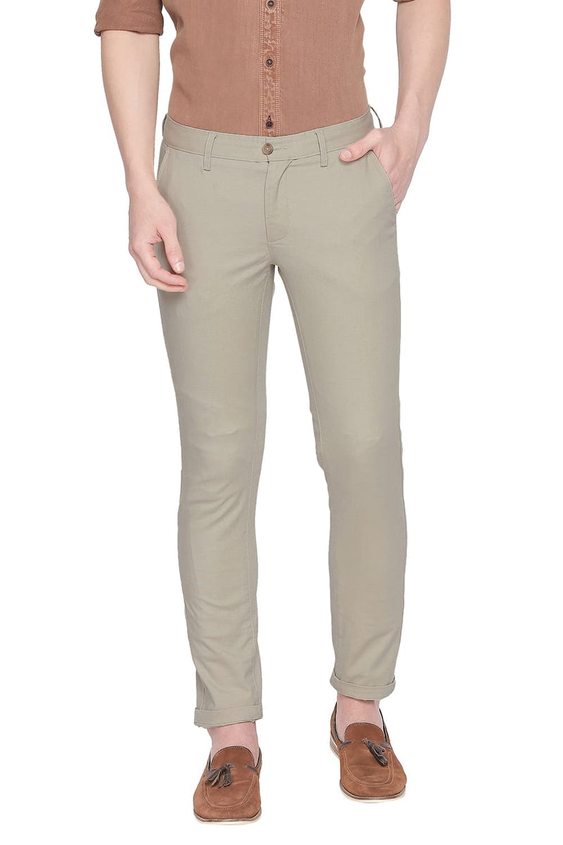 BASICS TAPERED FIT STRETCH TROUSER