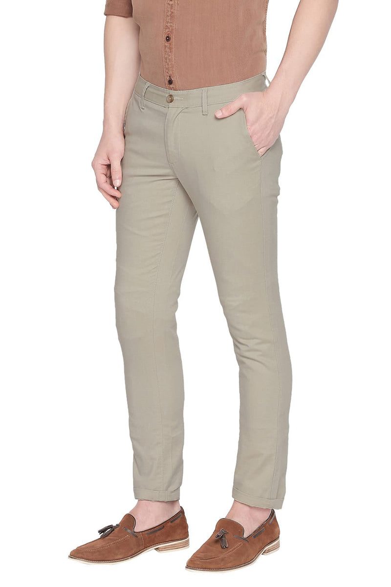 BASICS TAPERED FIT STRETCH TROUSER