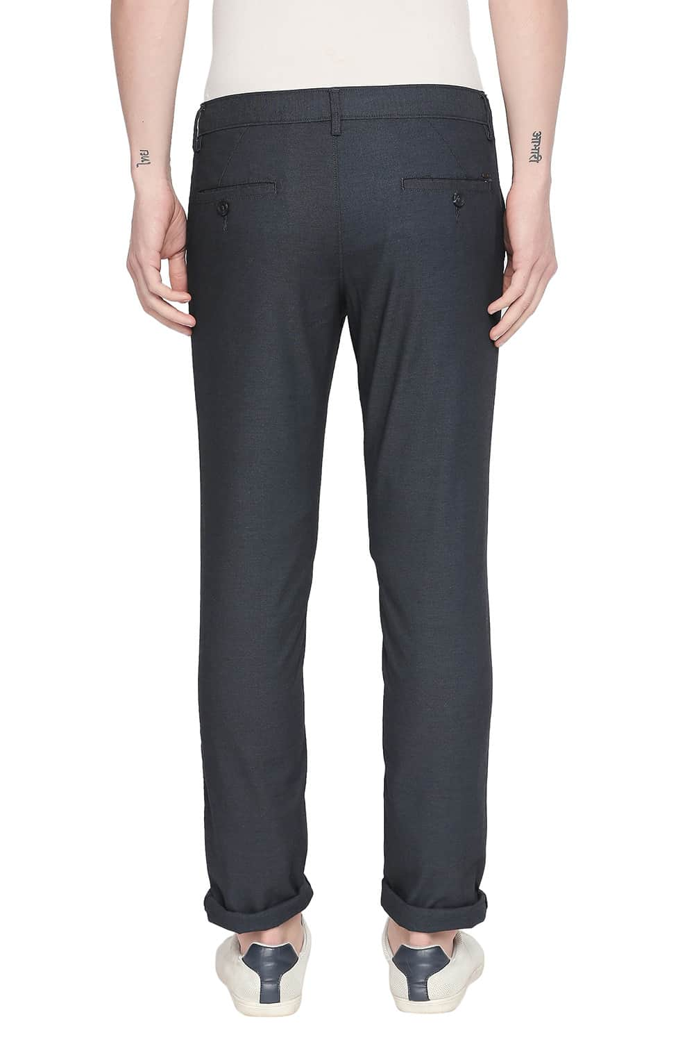 BASICS TAPERED FIT STRETCH TROUSER