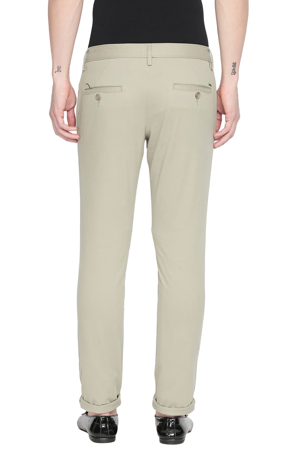 BASICS TAPERED FIT STRETCH TROUSER