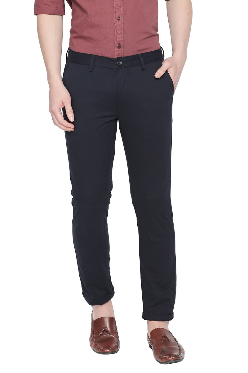 BASICS TAPERED FIT STRETCH TROUSER