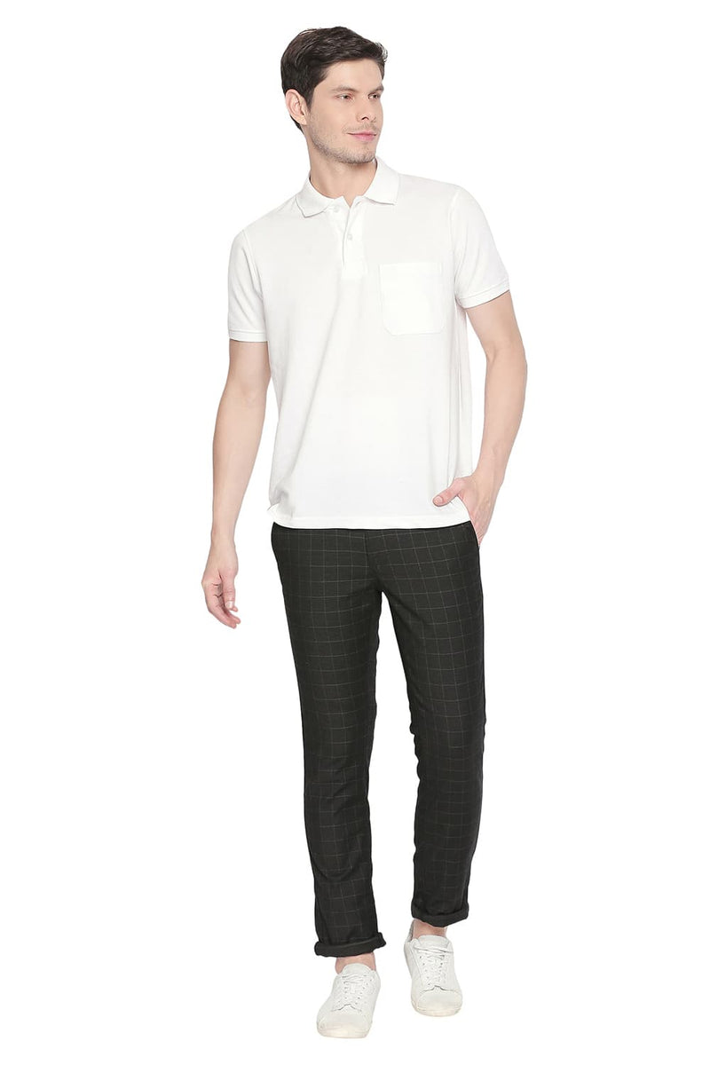 BASICS TAPERED FIT STRETCH TROUSER