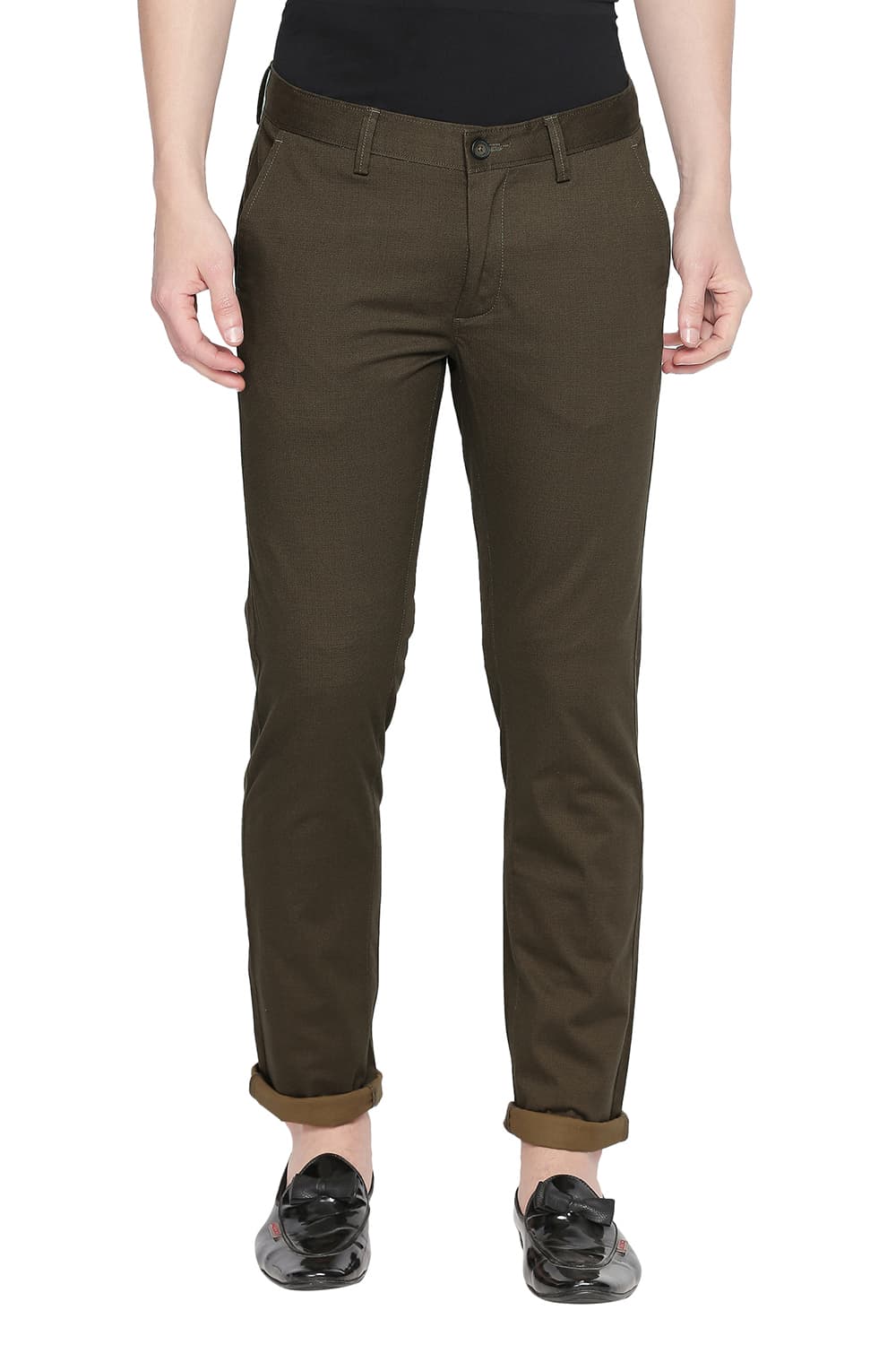 BASICS TAPERED FIT STRETCH TROUSER