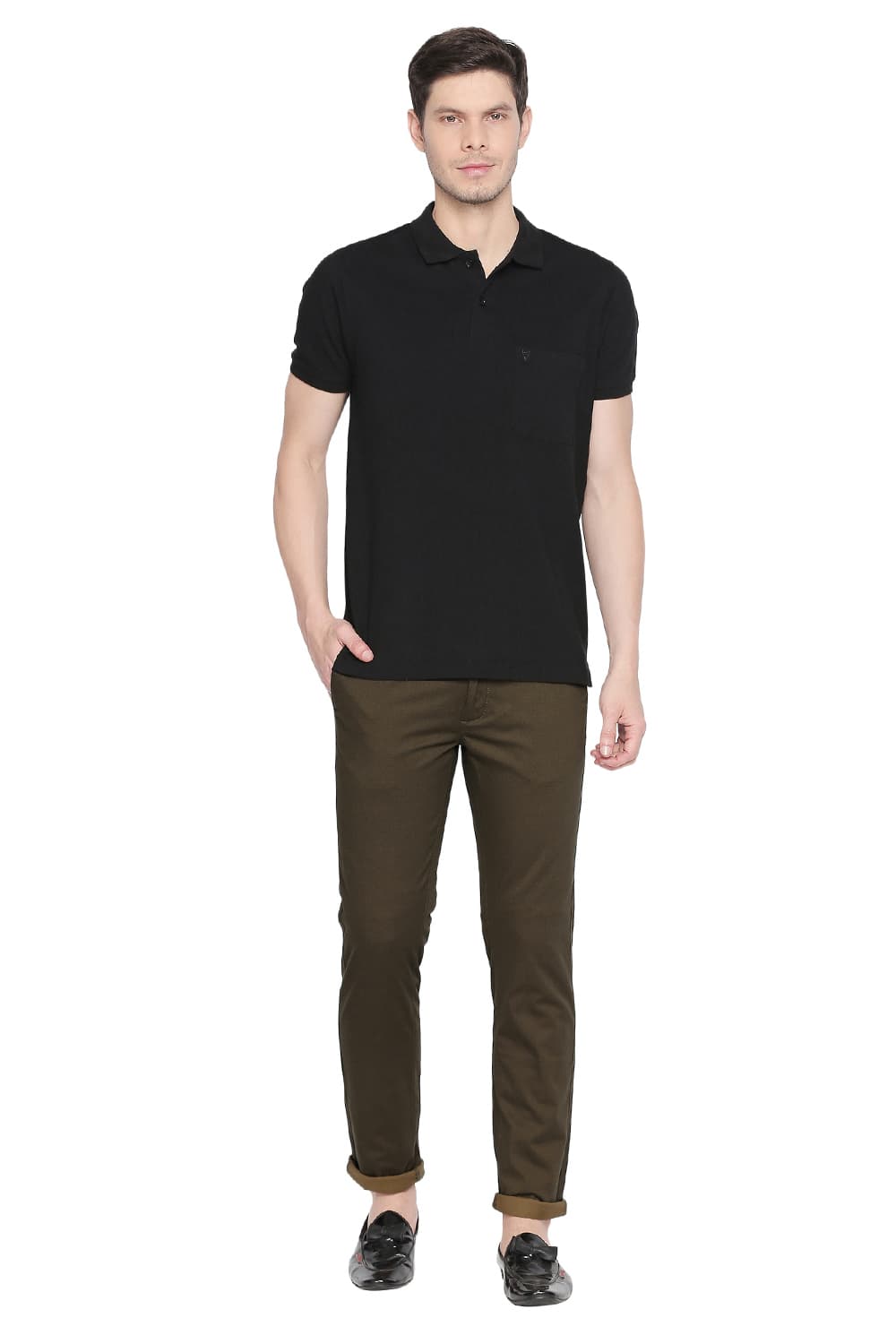 BASICS TAPERED FIT STRETCH TROUSER