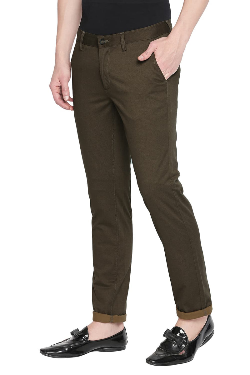 BASICS TAPERED FIT STRETCH TROUSER