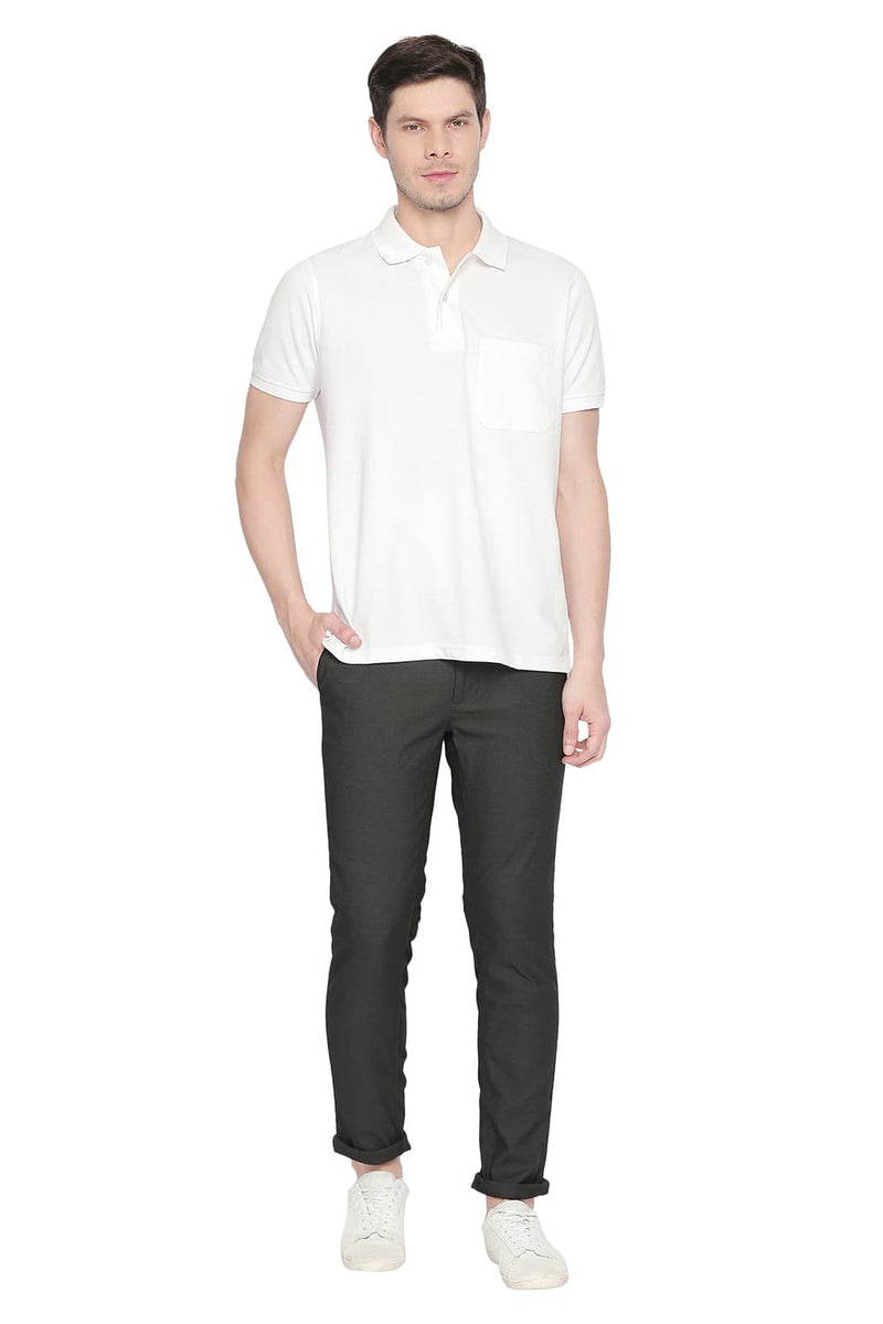 BASICS TAPERED FIT STRETCH TROUSER