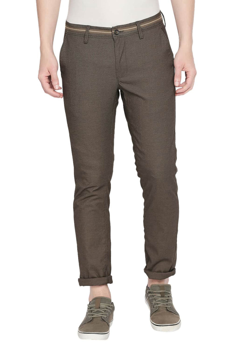 BASICS TAPERED FIT STRETCH TROUSER