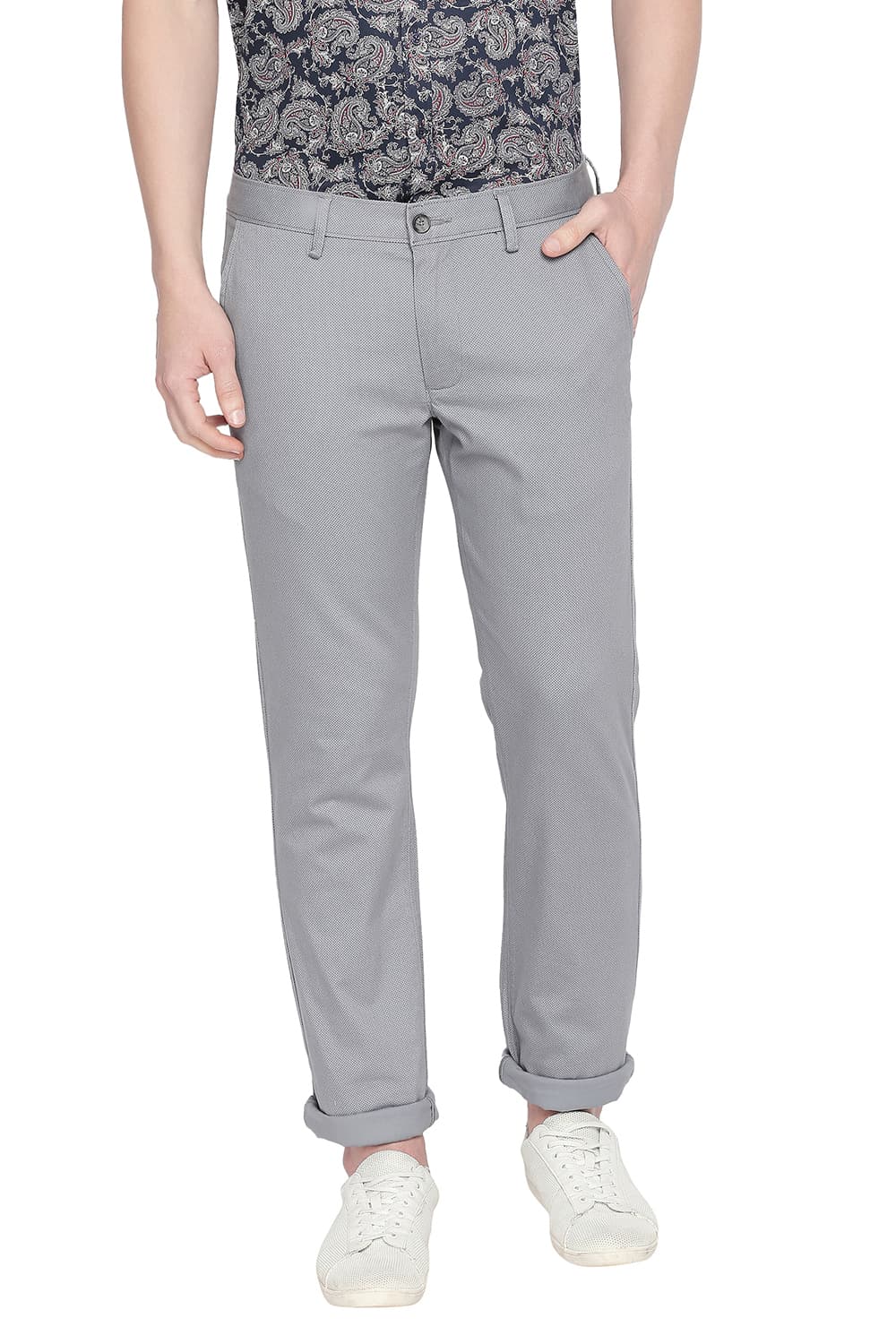 BASICS TAPERED FIT STRETCH TROUSER