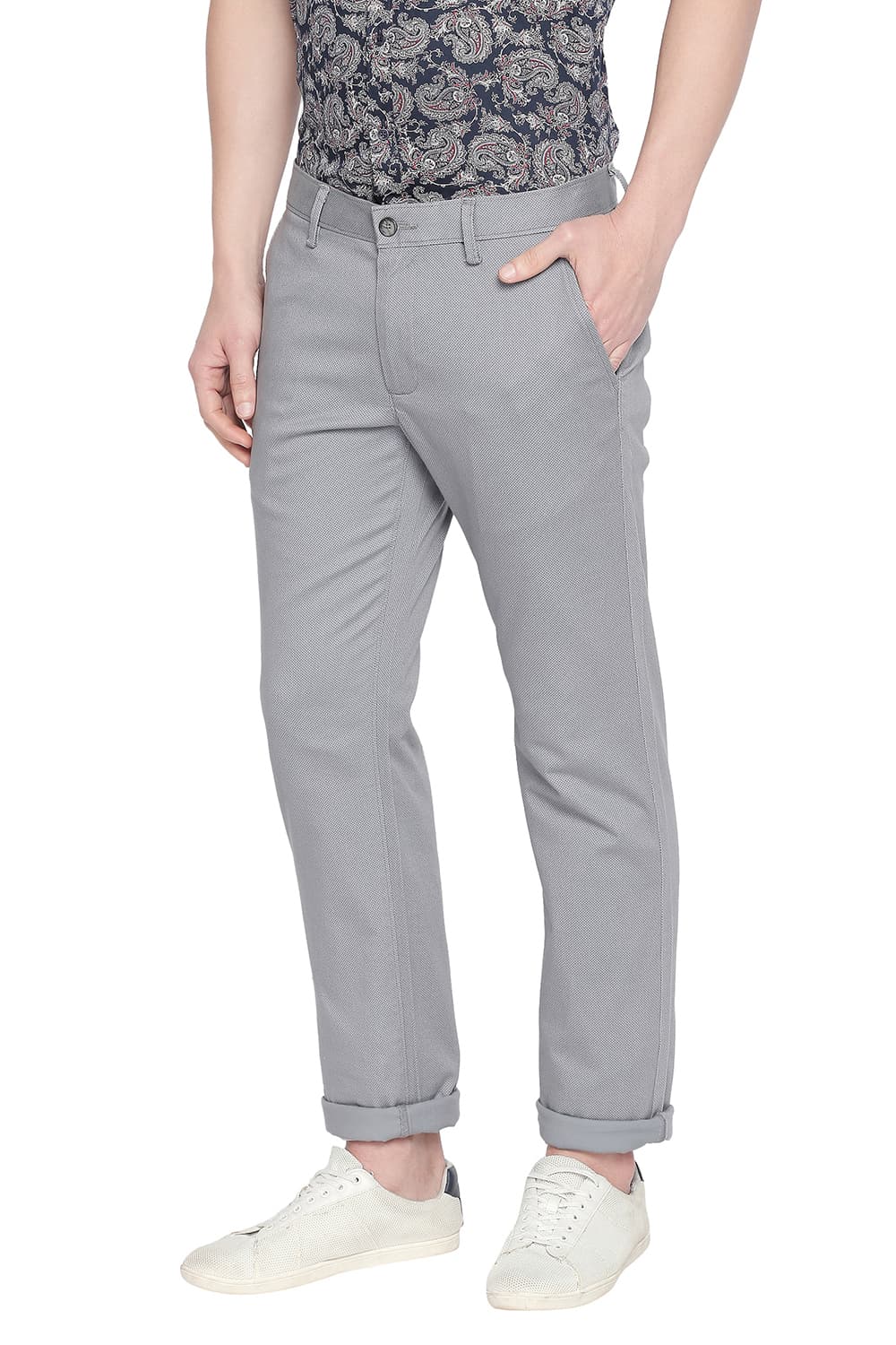 BASICS TAPERED FIT STRETCH TROUSER