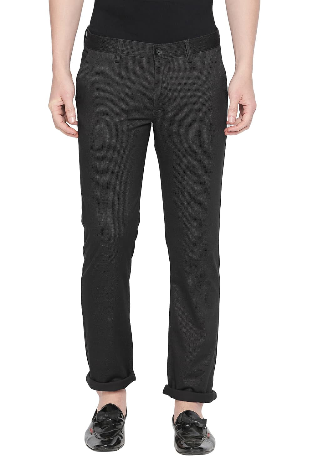 BASICS TAPERED FIT STRETCH TROUSER