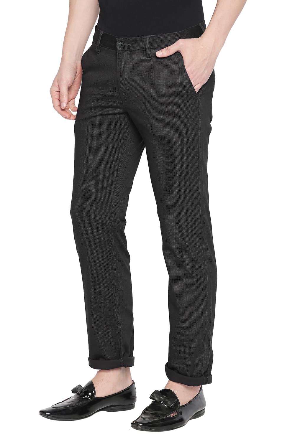 BASICS TAPERED FIT STRETCH TROUSER