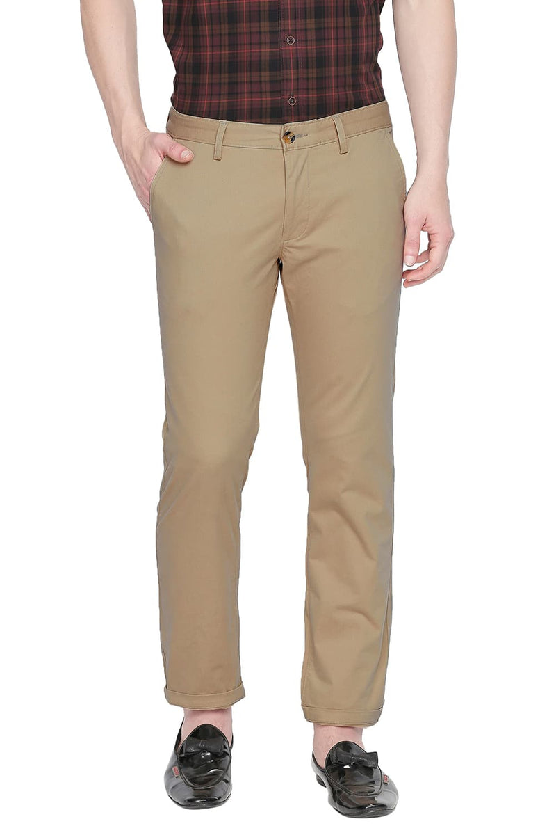 BASICS TAPERED FIT STRETCH TROUSER