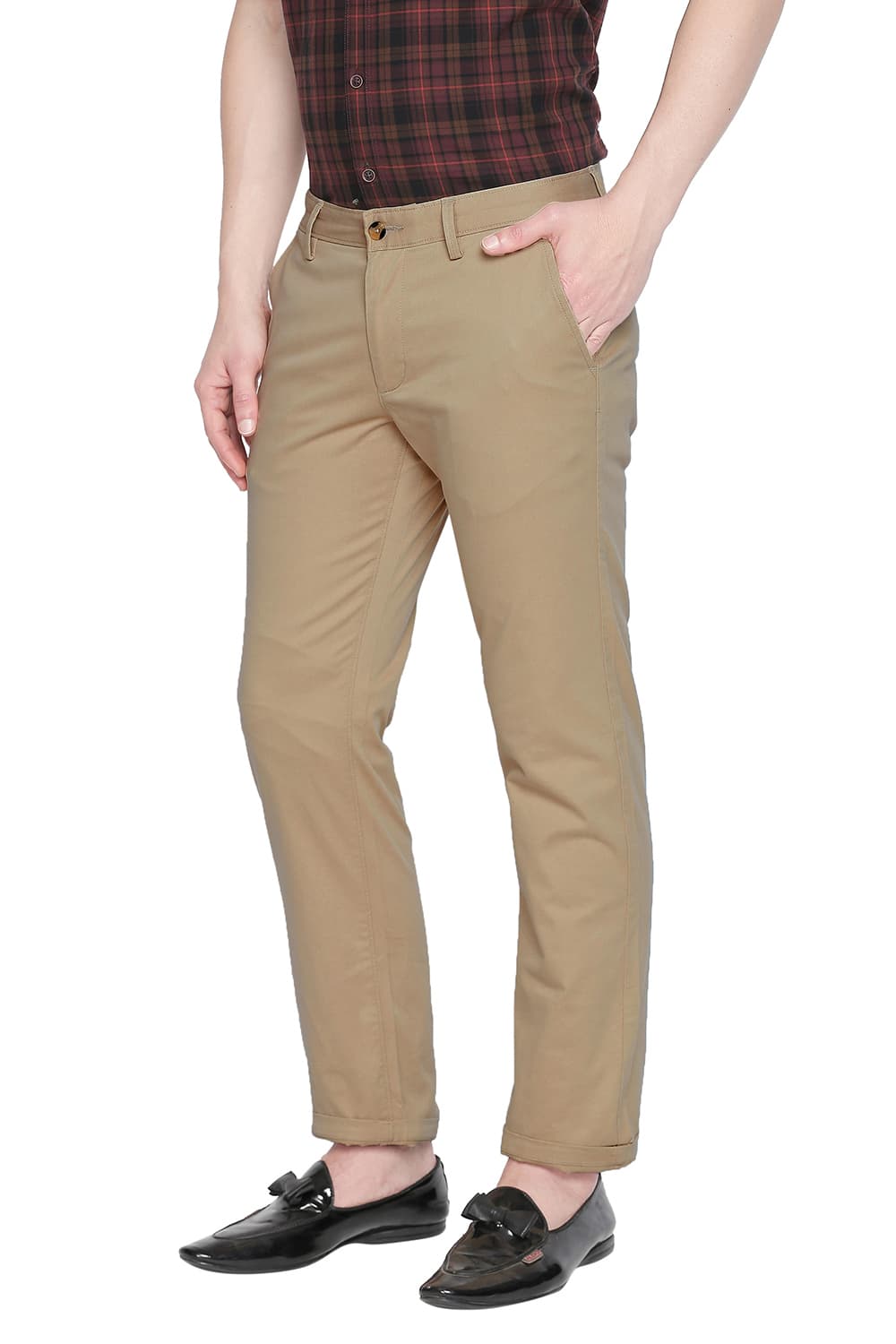 BASICS TAPERED FIT STRETCH TROUSER