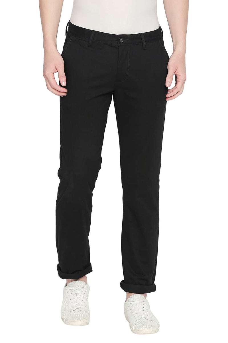 BASICS TAPERED FIT STRETCH TROUSER