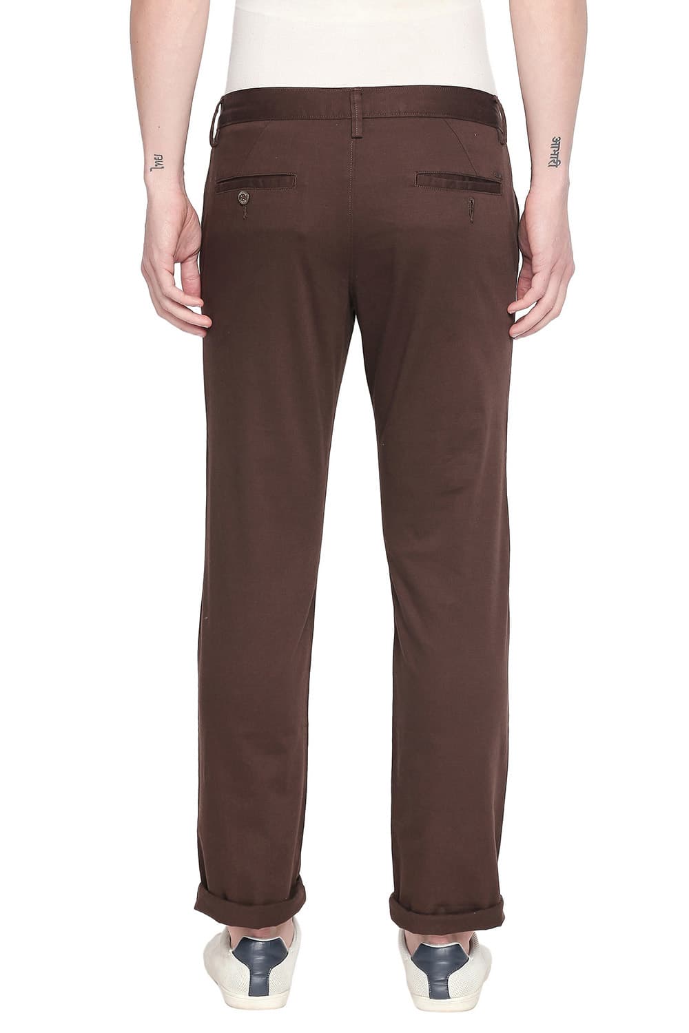 BASICS TAPERED FIT STRETCH TROUSER