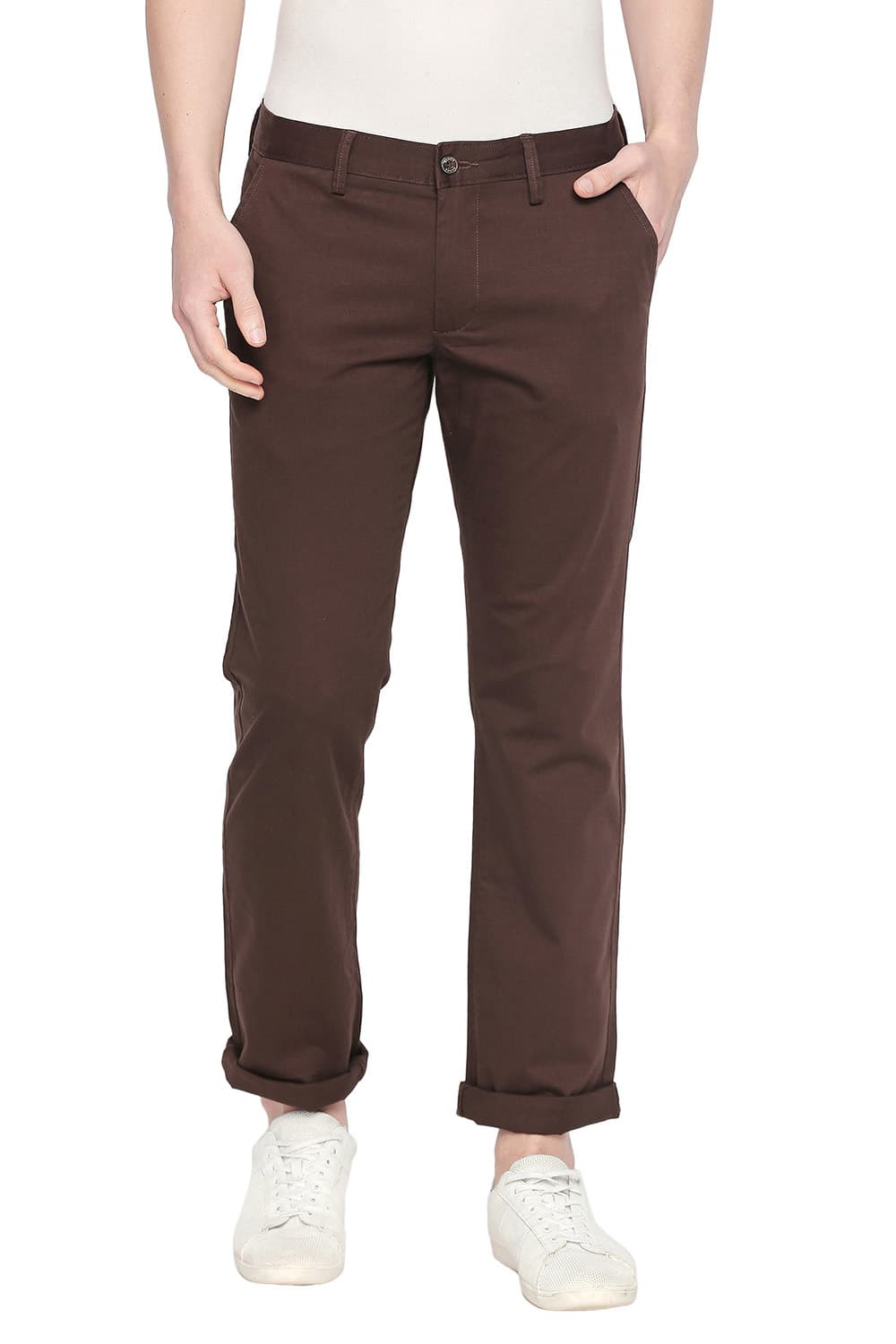 BASICS TAPERED FIT STRETCH TROUSER