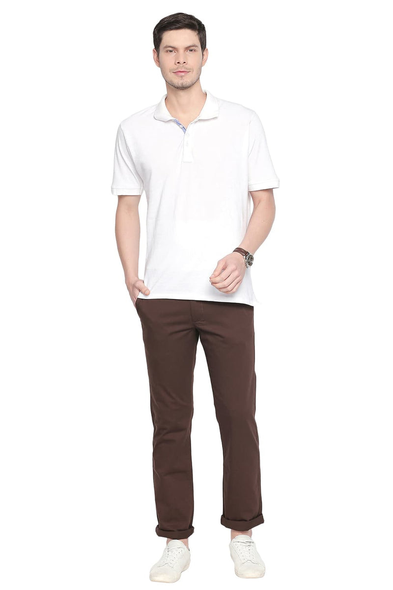 BASICS TAPERED FIT STRETCH TROUSER