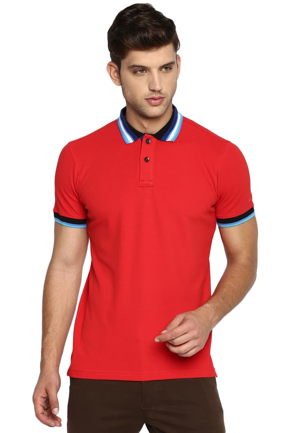 BASICS MUSCLE FIT POLO T SHIRT