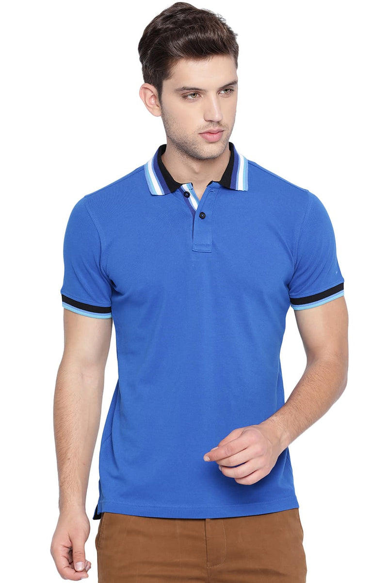 BASICS MUSCLE FIT POLO T SHIRT