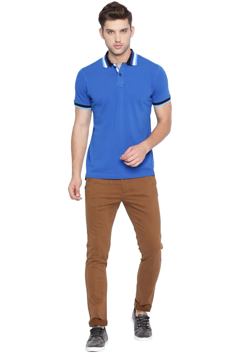 BASICS MUSCLE FIT POLO T SHIRT