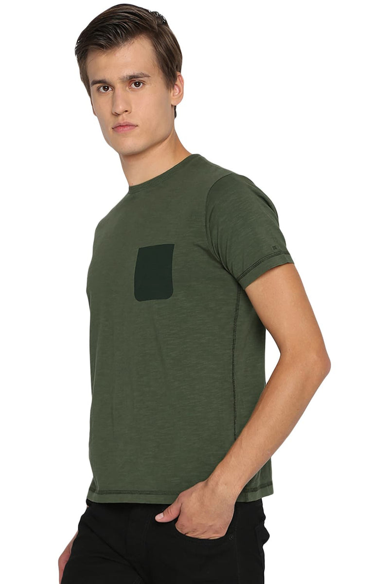 BASICS MUSCLE FIT CREW NECK T SHIRT