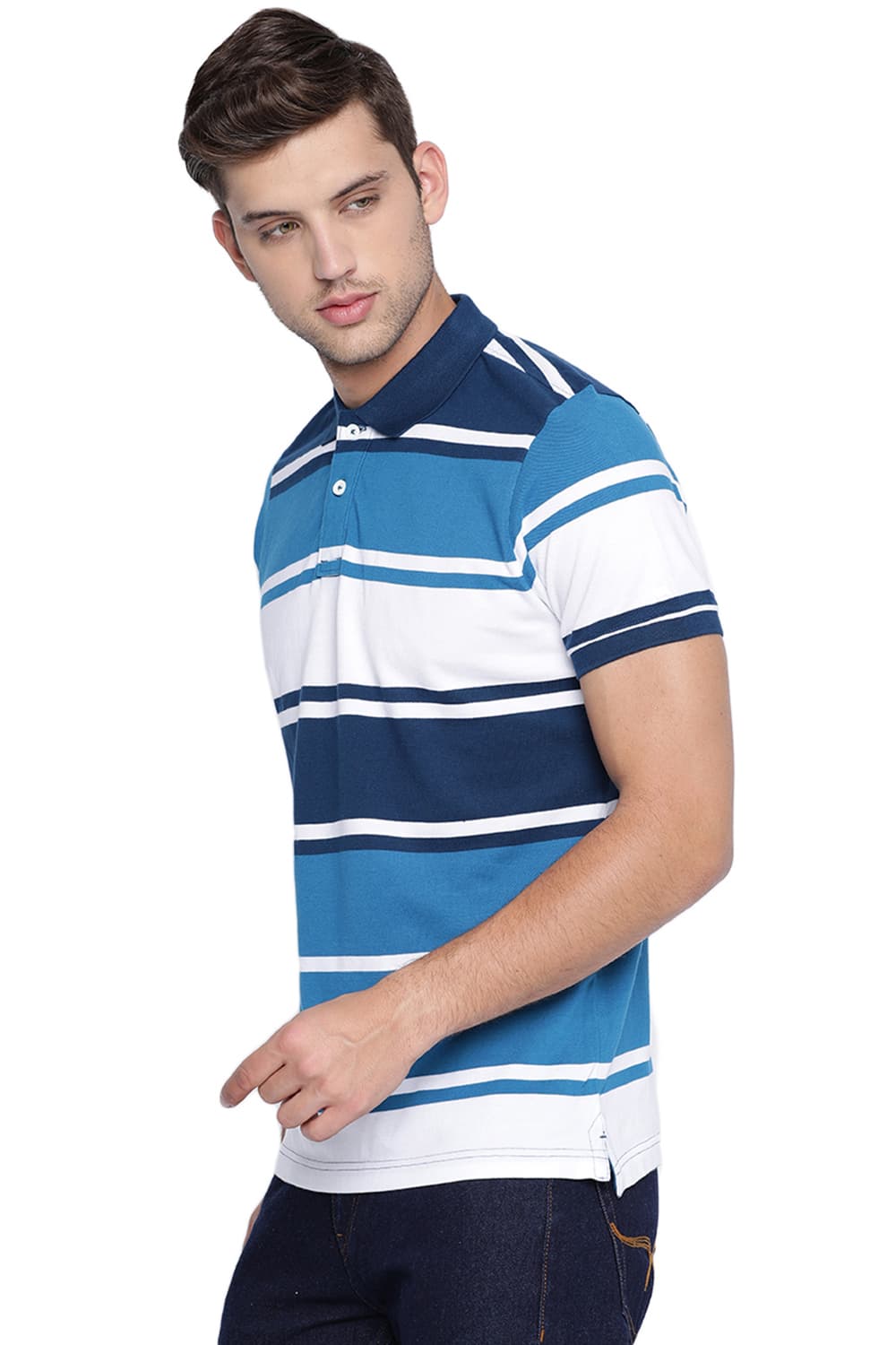 BASICS MUSCLE FIT POLO T SHIRT