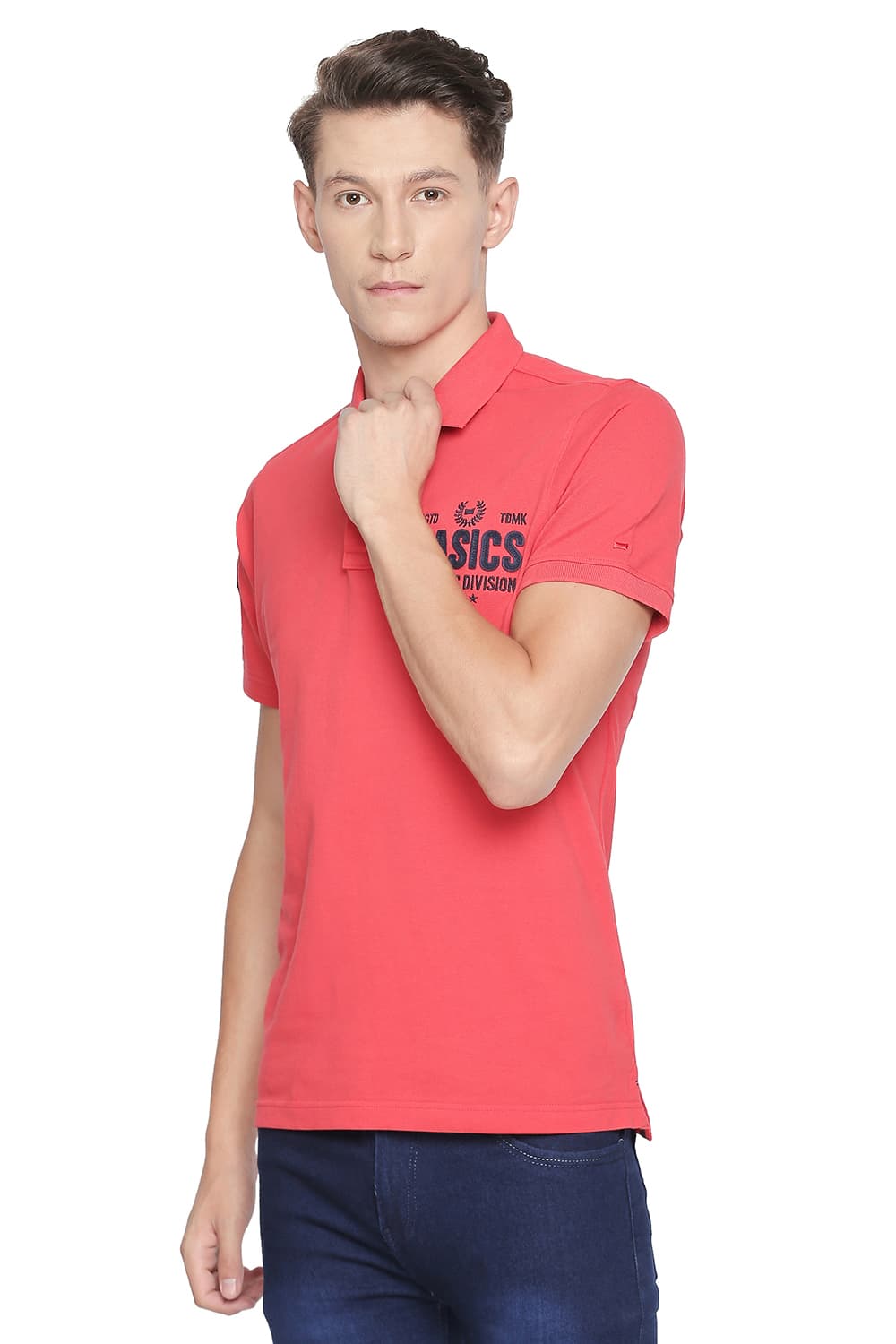 BASICS MUSCLE FIT POLO T SHIRT