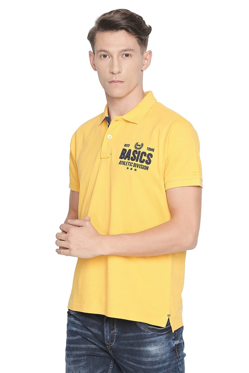 BASICS MUSCLE FIT POLO T SHIRT