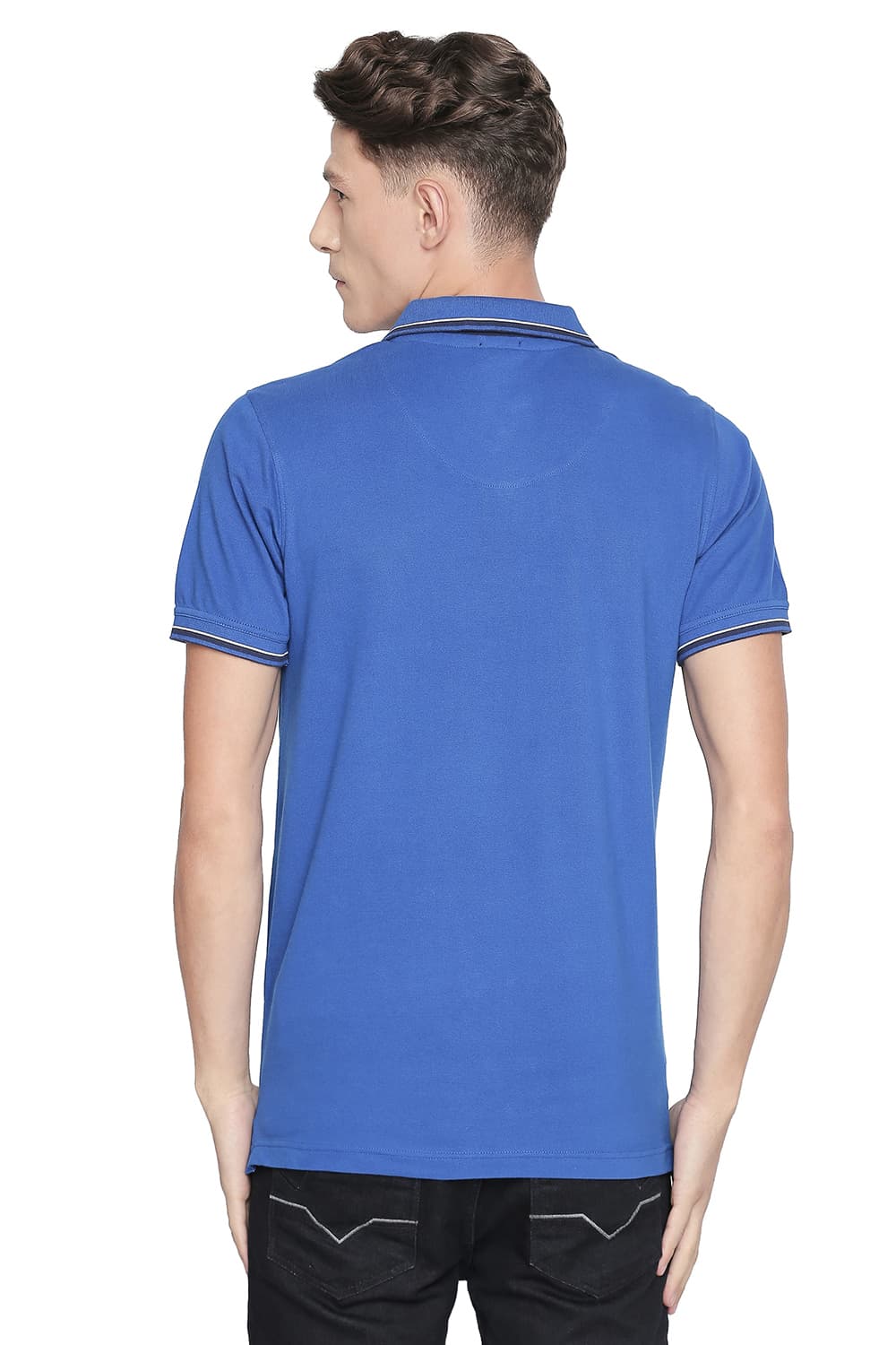 BASICS MUSCLE FIT POLO STRETCH T SHIRT