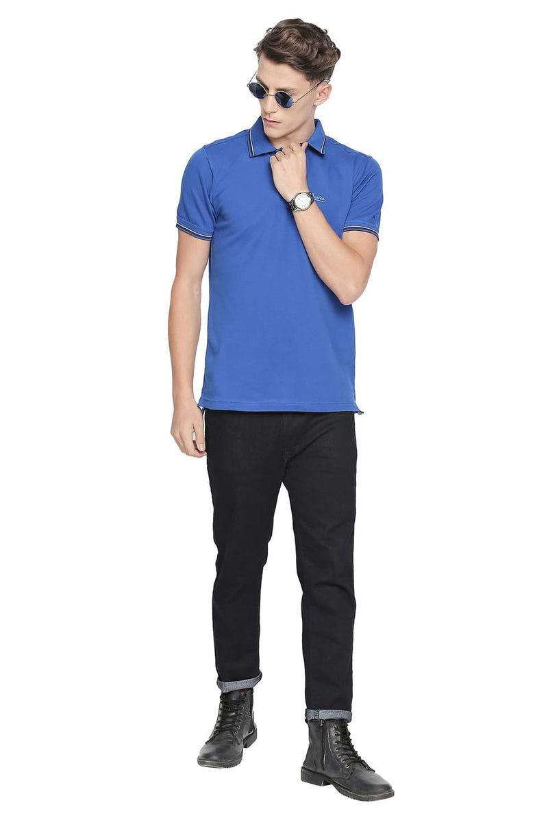 BASICS MUSCLE FIT POLO STRETCH T SHIRT