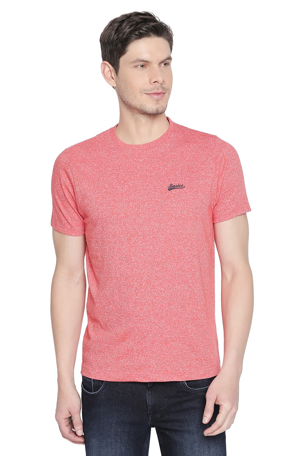 BASICS MUSCLE FIT CREW NECK T SHIRT