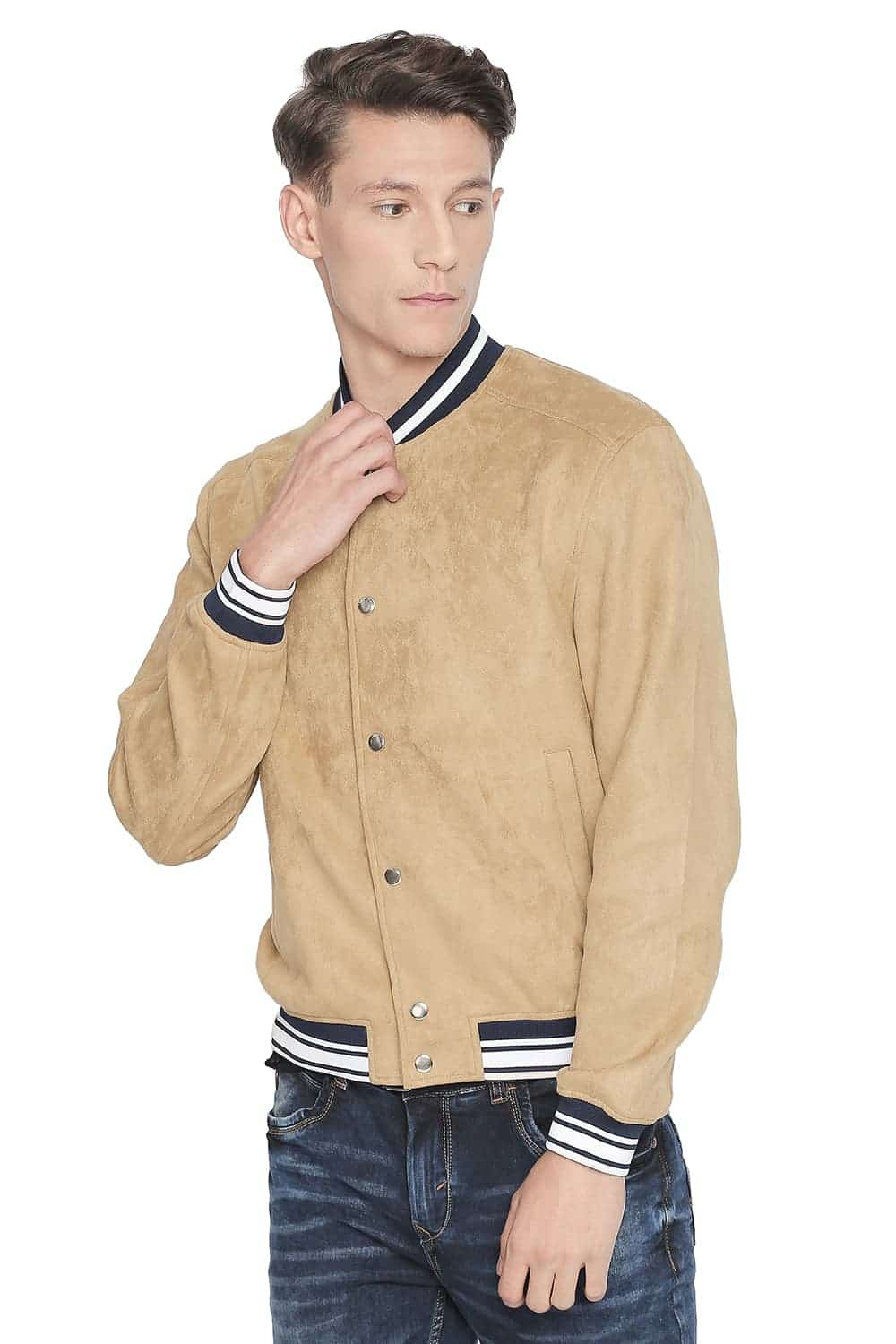 BASICS COMFORT FIT NO FILL SUEDE JACKET