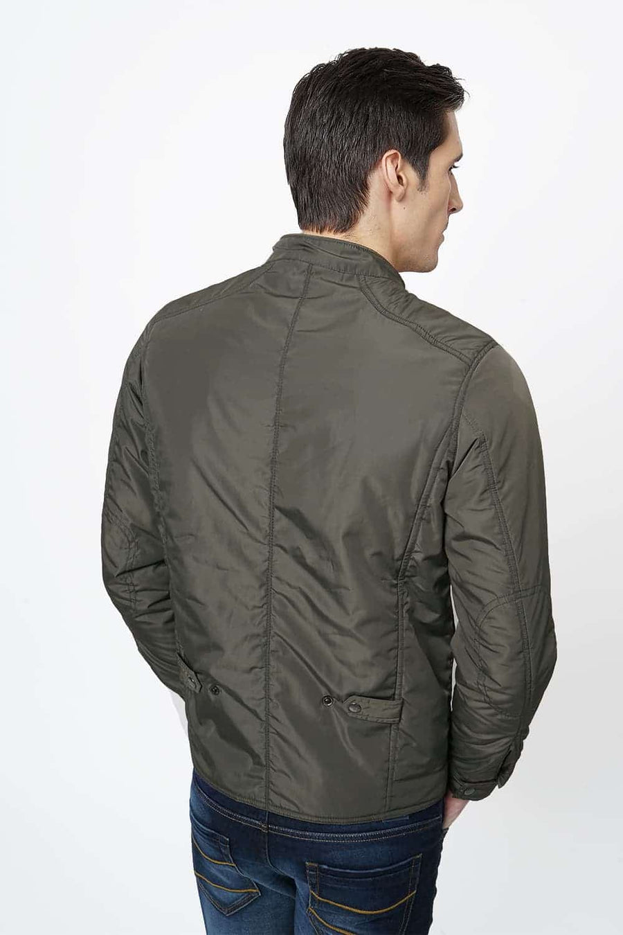 BASICS COMFORT FIT THYME GREEN POLYFILL JACKET