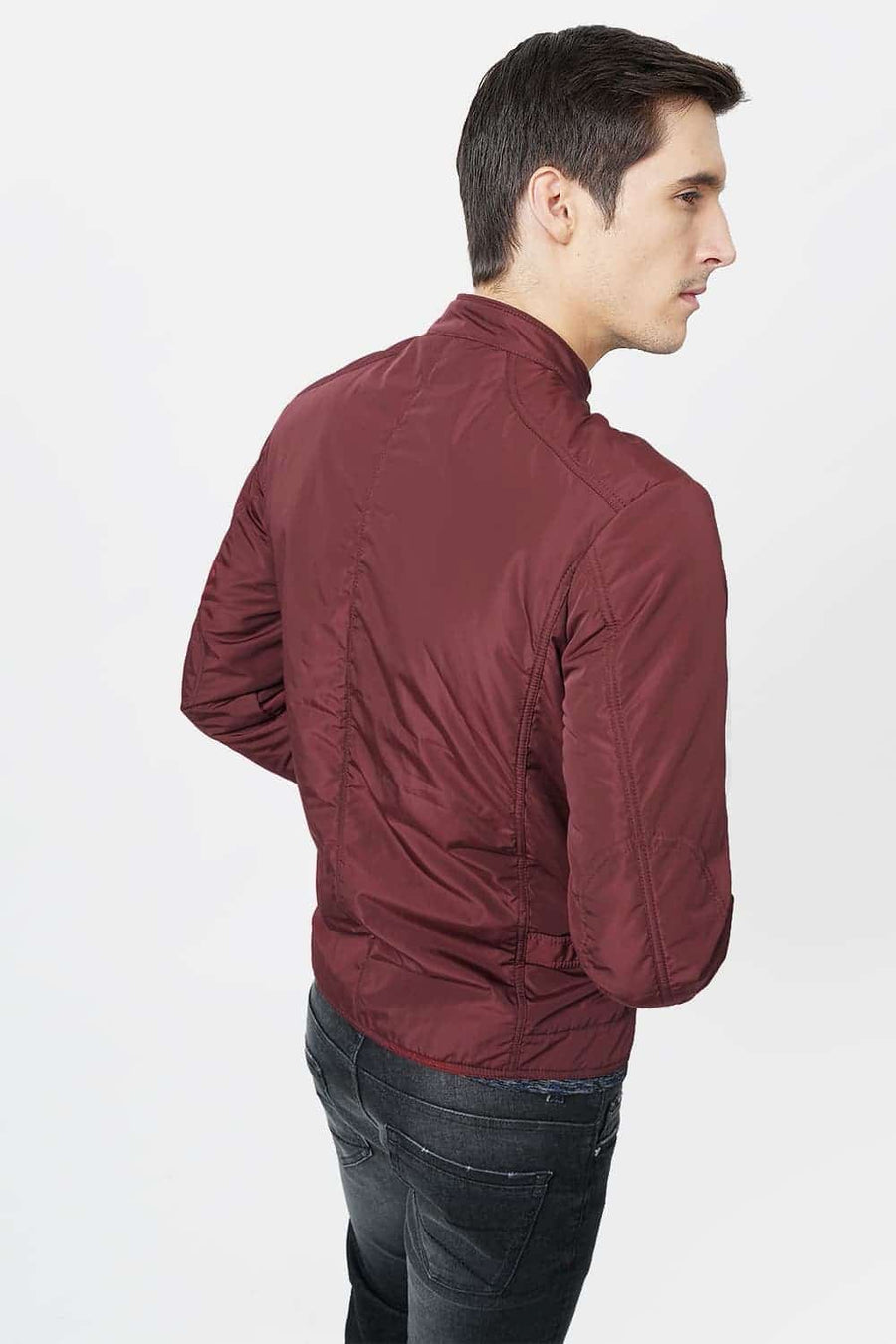 BASICS COMFORT FIT RUBY RED POLYFILL JACKET