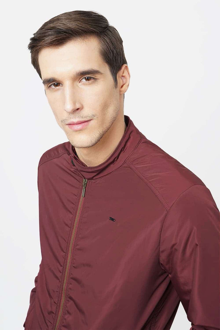 BASICS COMFORT FIT RUBY RED POLYFILL JACKET