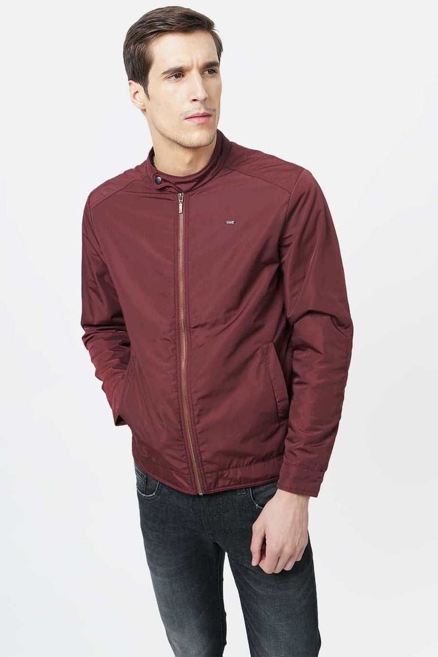 BASICS COMFORT FIT RUBY RED POLYFILL JACKET