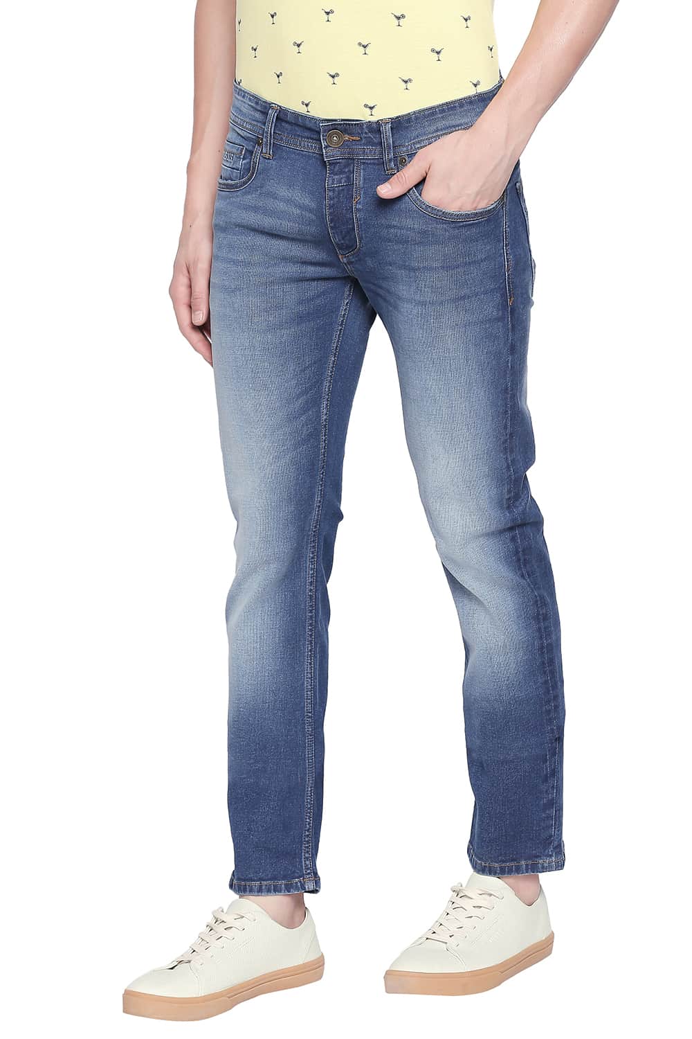BASICS TORQUE FIT ENSIGN BLUE STRETCH JEANS