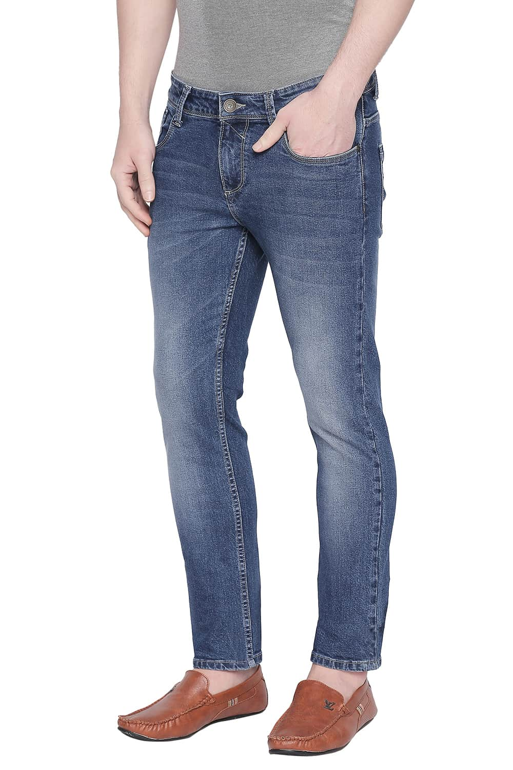 BASICS BLADE FIT POSEIDON STRETCH JEANS