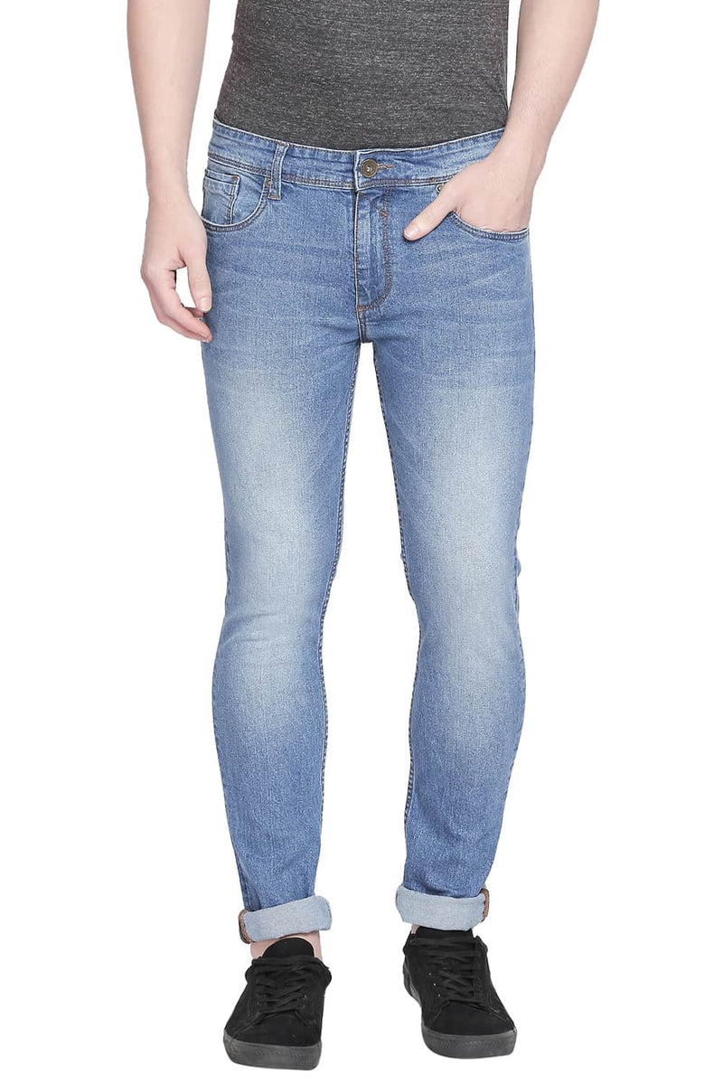 BASICS TORQUE FIT FADED DENIM STRETCH JEANS