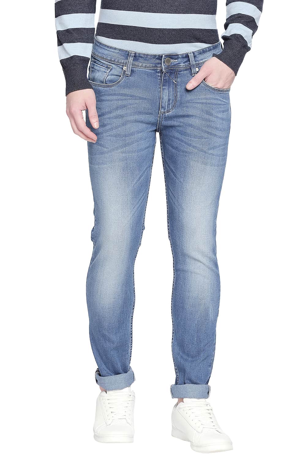 BASICS TORQUE FIT PARISIAN BLUE STRETCH JEANS