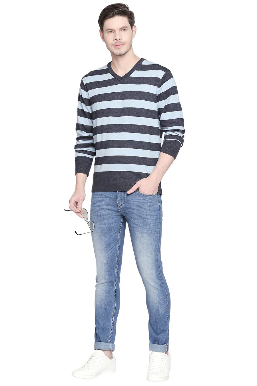 BASICS TORQUE FIT PARISIAN BLUE STRETCH JEANS